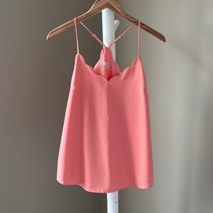 J Crew Peach Scallop Tank